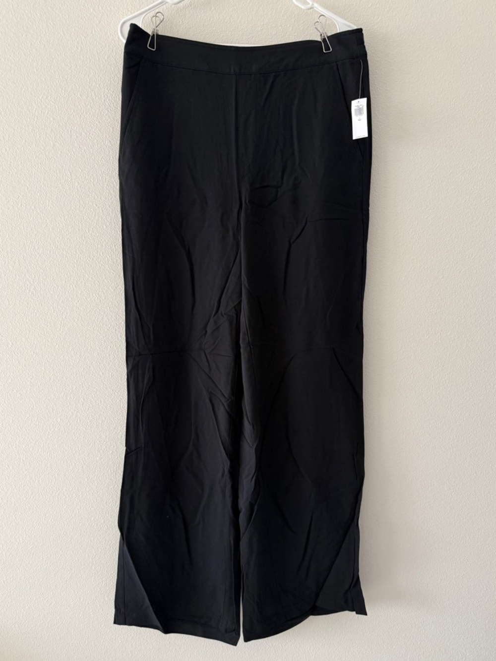LT Old Navy High Waisted Playa Wide Leg Pants Black Large Tall - Picture 4 of 11